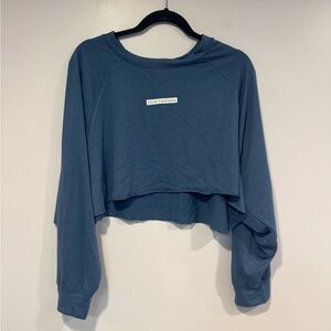 Blue Four Thirteen long sleeve crop sweatshirt